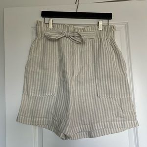 Laude the Label High-Waisted Paperbag Linen Shorts